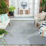 Bermuda Vera Indoor/Outdoor Rug, Blue/cream