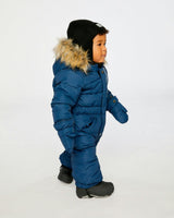 Baby Original One Piece Puffy Snowsuit With Removable Mittens And Boots Dark Blue