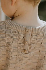 Leighton Basket Weave Sweater in Taupe