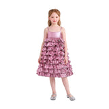 Pink Valeriane Tiered Ruffle Dress