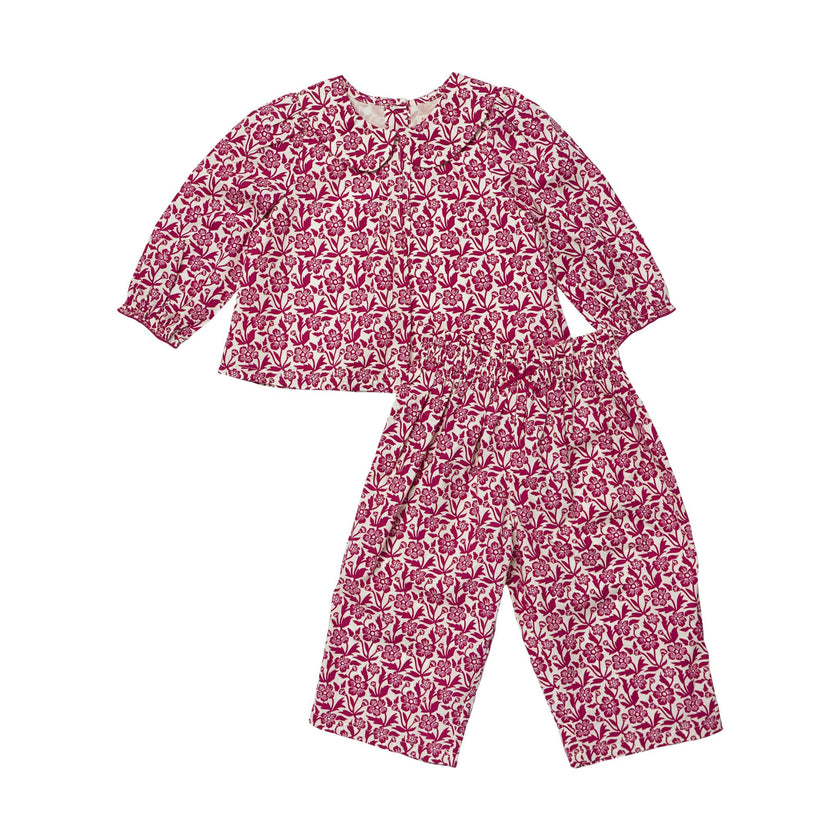Baby Girls Dawson 2-PC Set - Burgundy Climbing Floral