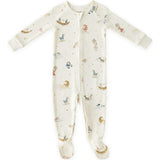 Ribbed Baby Sleeper, White
