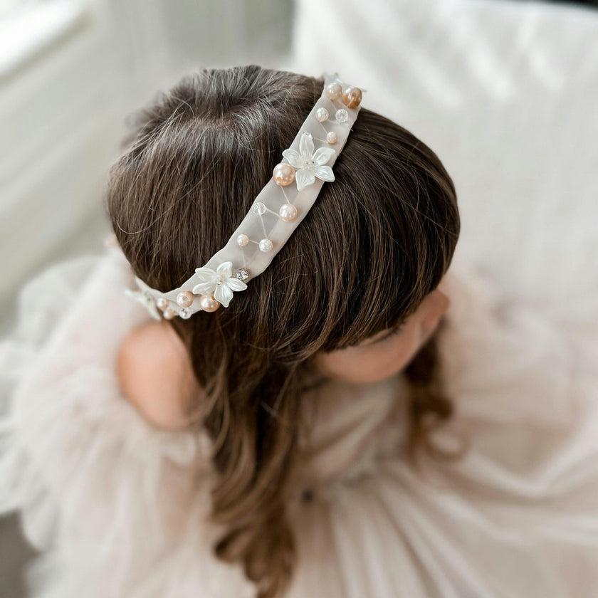 Jackie Peach Hair Sash