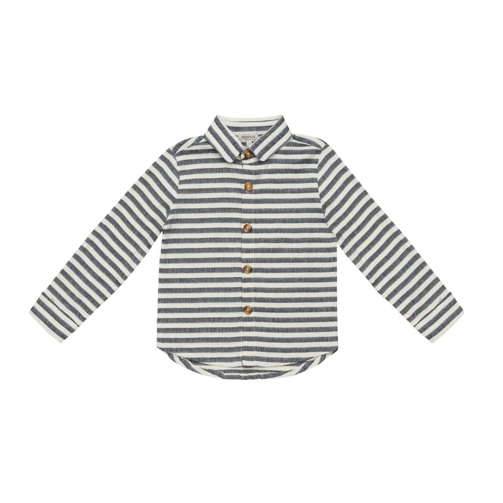 Leom Shirt | Blue Marine - White Striped