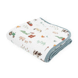 Original Cotton Muslin Quilt - Farmyard
