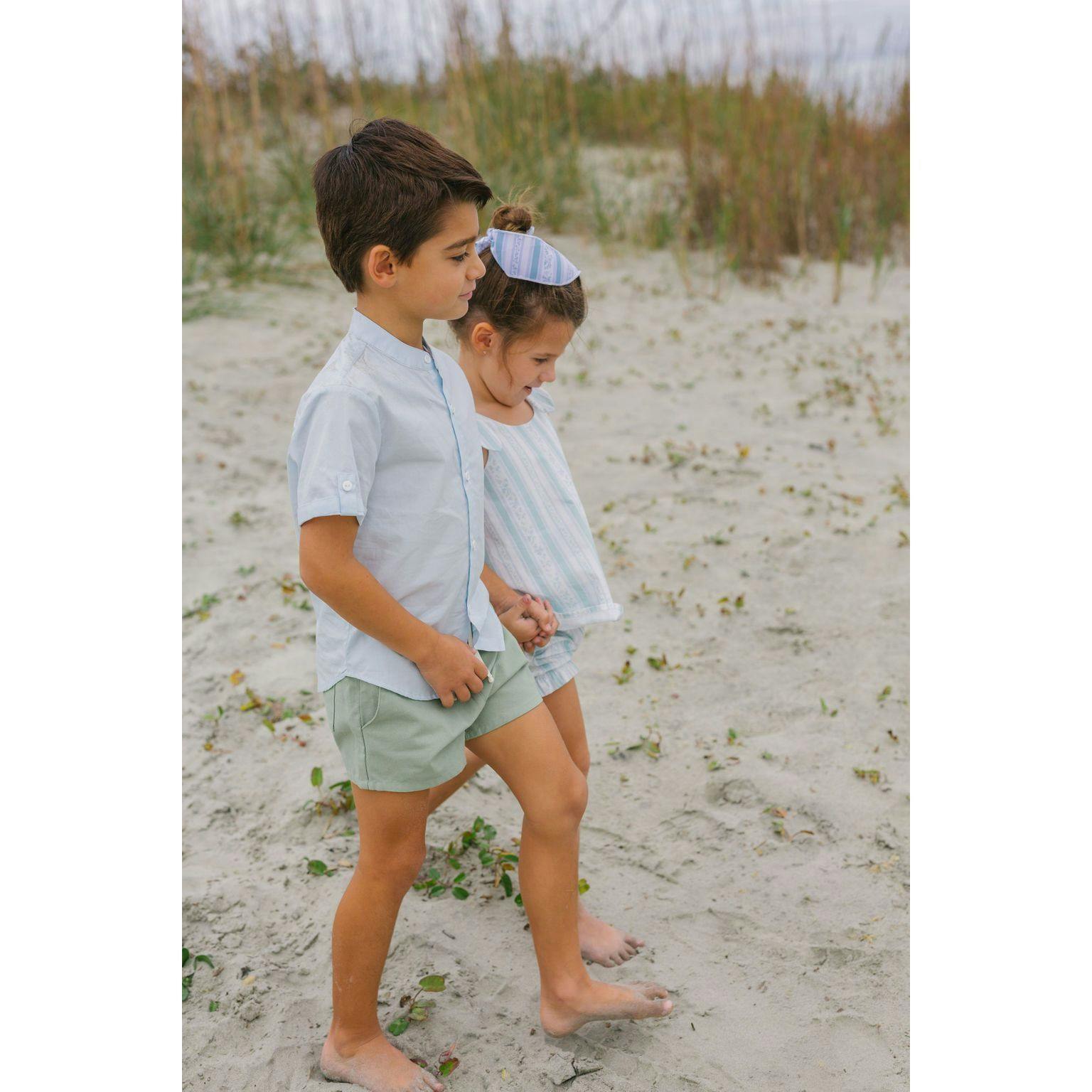 Boys Light Blue Button Down Shirt