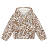 Beige Leopard Print Zip Up