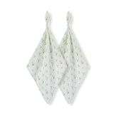 Sailboat Melody Organic Cotton Two-Piece Burp Cloth Set