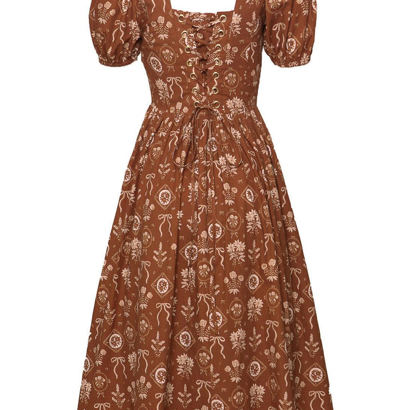 Nash Dress in Sepia Bows