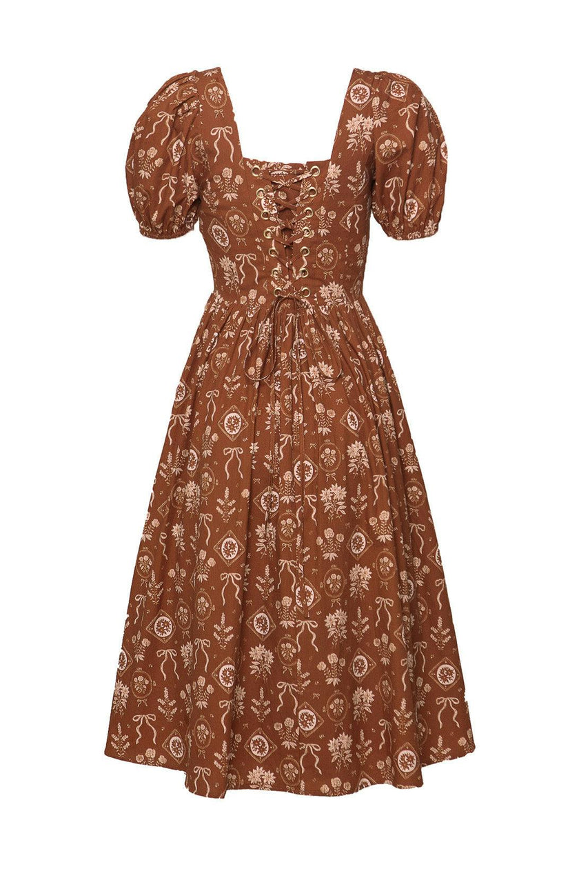 Nash Dress in Sepia Bows
