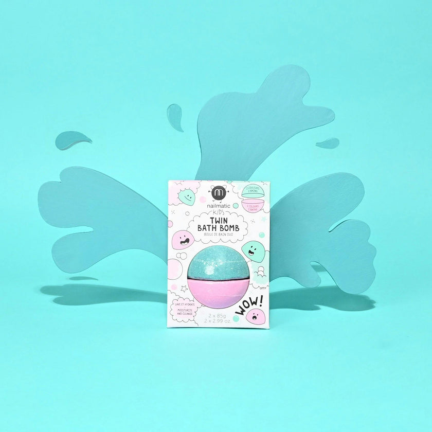 Bath Bomb for Kids DUOS Pink and Lagoon Green