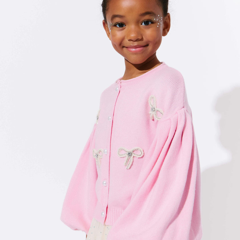 Pearl Bow Cardigan