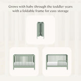 Maki Portable Folding Crib with Toddler Bed Conversion Kit