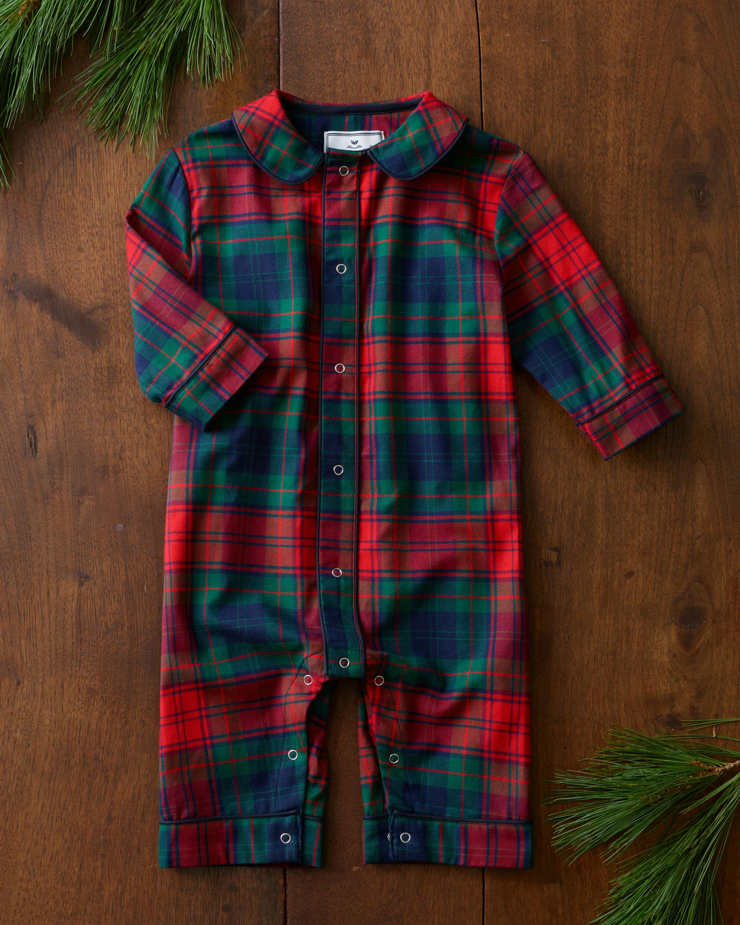 Baby's Brushed Twill Cambridge Romper in St. James Tartan