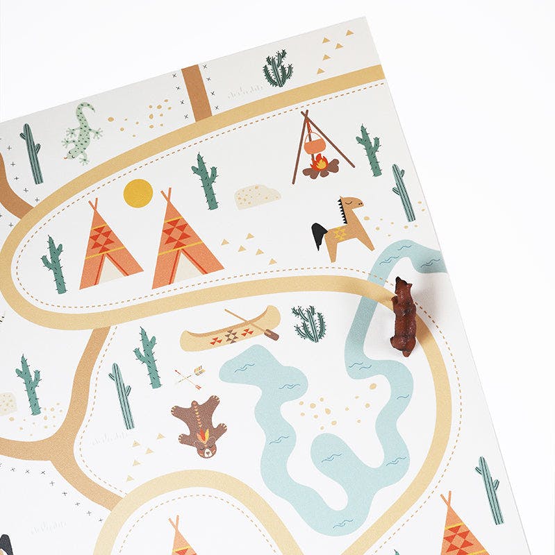 Vinyl Print Rectangular Play Rug