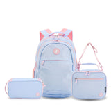 Cornelia Backpack with Lunch Bag and Pencil Case in Baby Blue