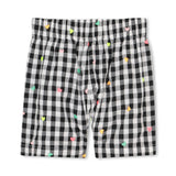 White Heart Tee & Check Shorts Set
