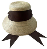 Clematis Bucket Hat (PreOrder Shipping June 15th) - Chocolate Brown Wide & Short Grosgrain Ribbon