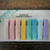 Glitter Velvet Alligator Bar Clips Bundle Set