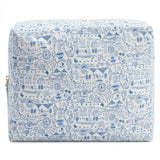 Blue Boston Large Travel Pouch