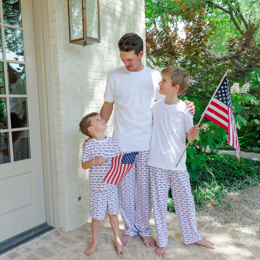 Charles Boys' Short Set - Patriotic Jeeps