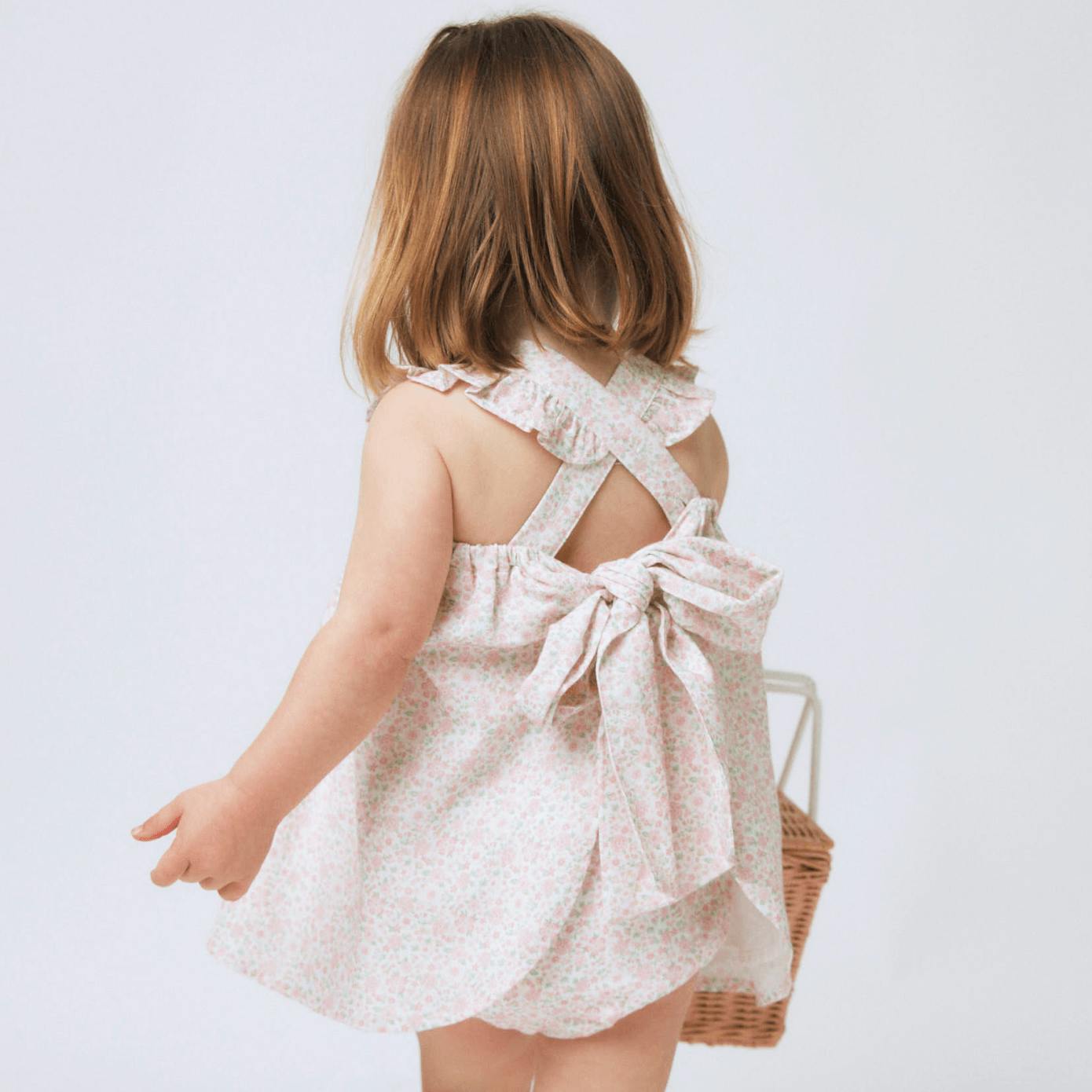 Baby Antique Floral Flutter Tank Bloomer Set