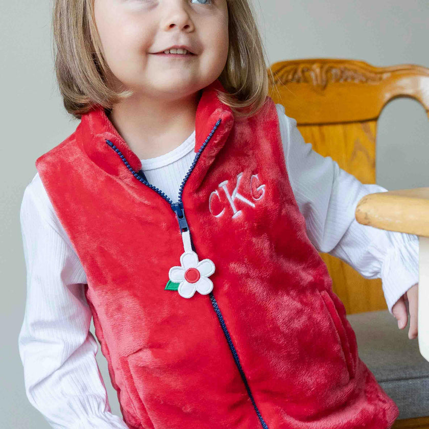 Plush Fleece Zip Up Vest