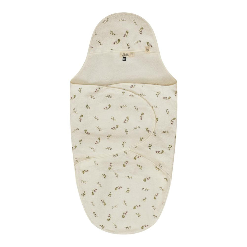 Printed Wrap Terry Towel Mauve/Cream