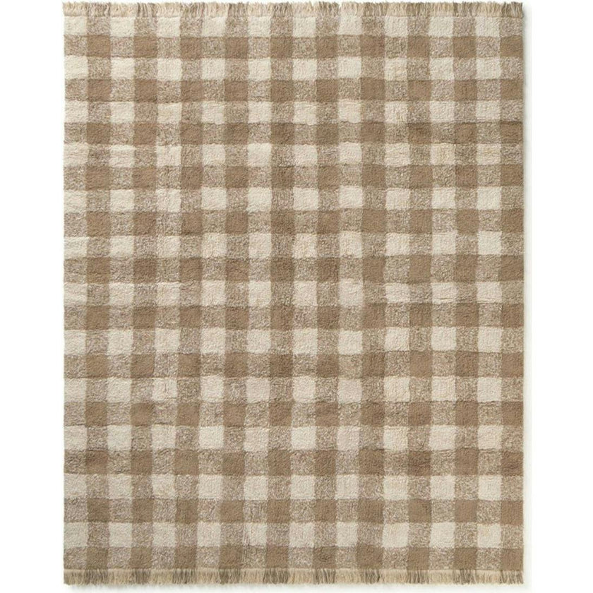Washable Rug Vichy Marron