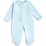Blue Baby Footie Sleeper | Hypoallergenic Pima Cotton