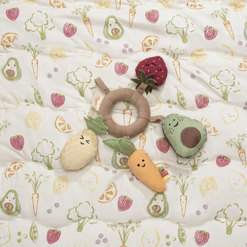 Clementine Fruits & Veggies Soft Plush Activity Ring