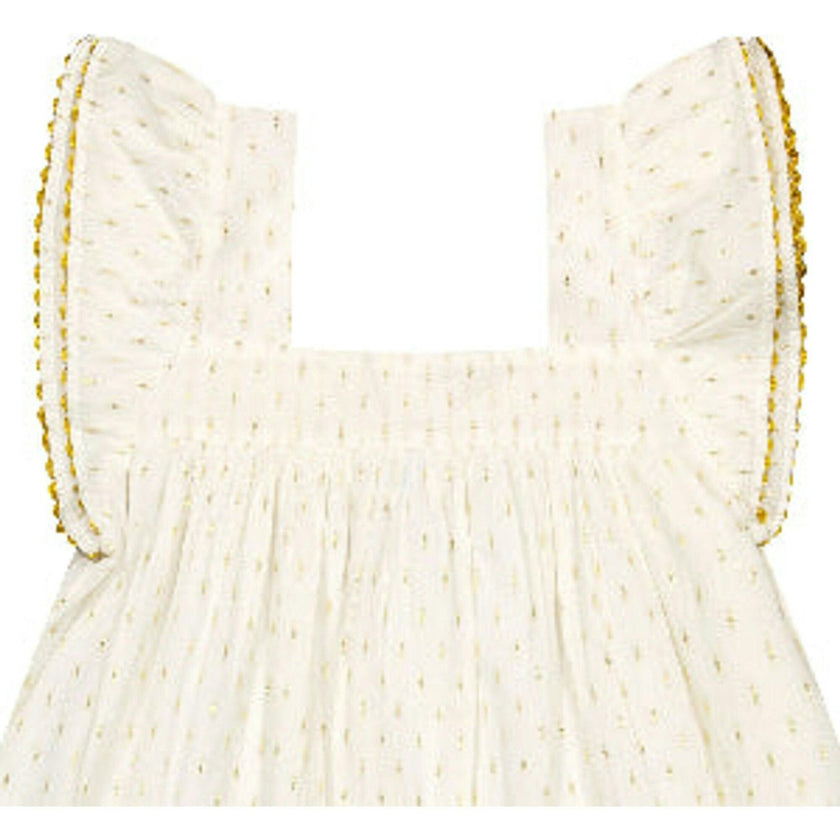 Mini Sandrine Women's Dress Gold Dobby, Gold