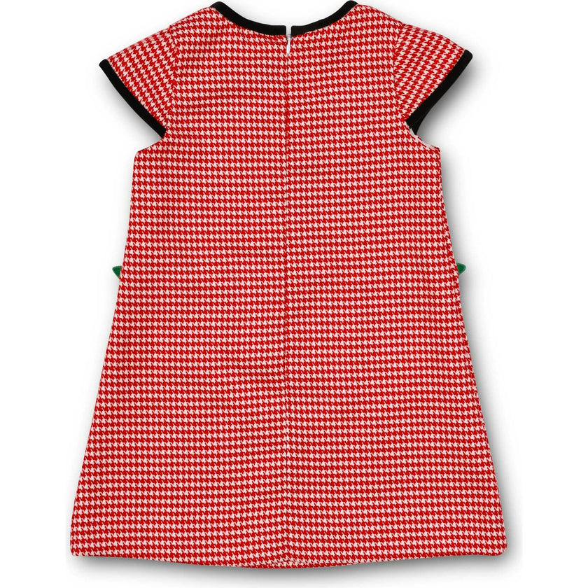 Houndstooth Dress With Flowers