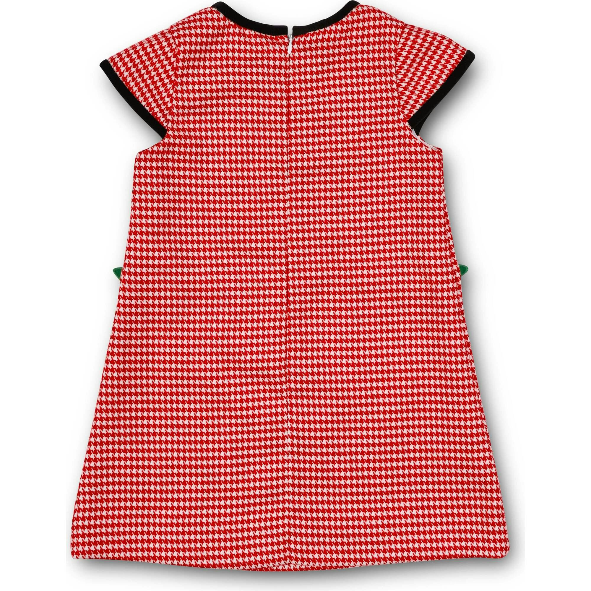 Houndstooth Dress With Flowers