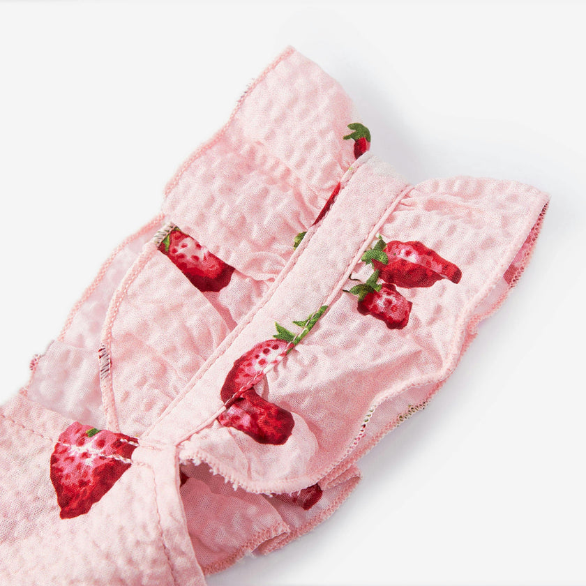 Strawberry Ruffle Tiered Dress