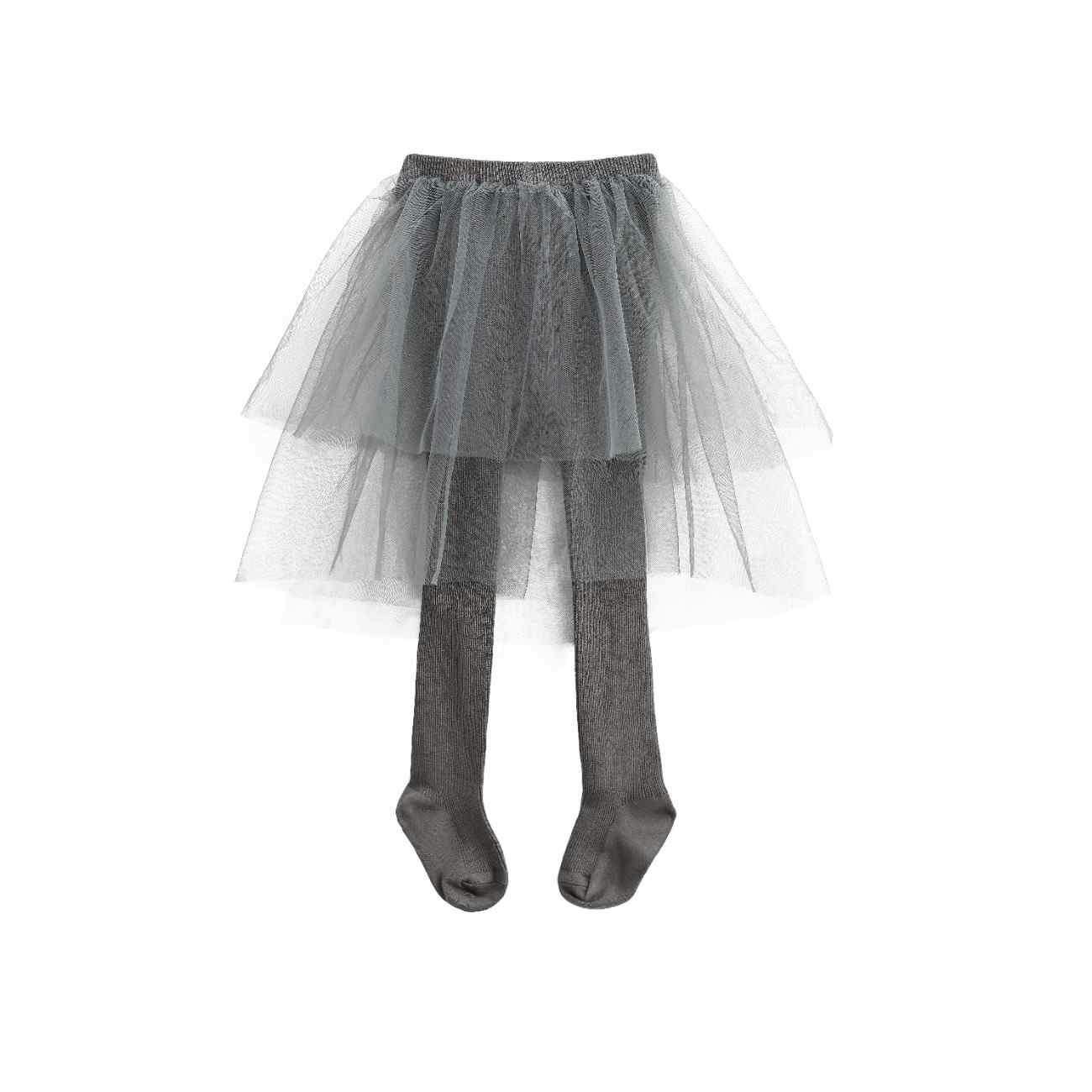 Grey Tulle Twirl Skirt