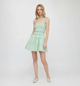 The Azalea Mini Nap Dress - Blue/Green Stripe