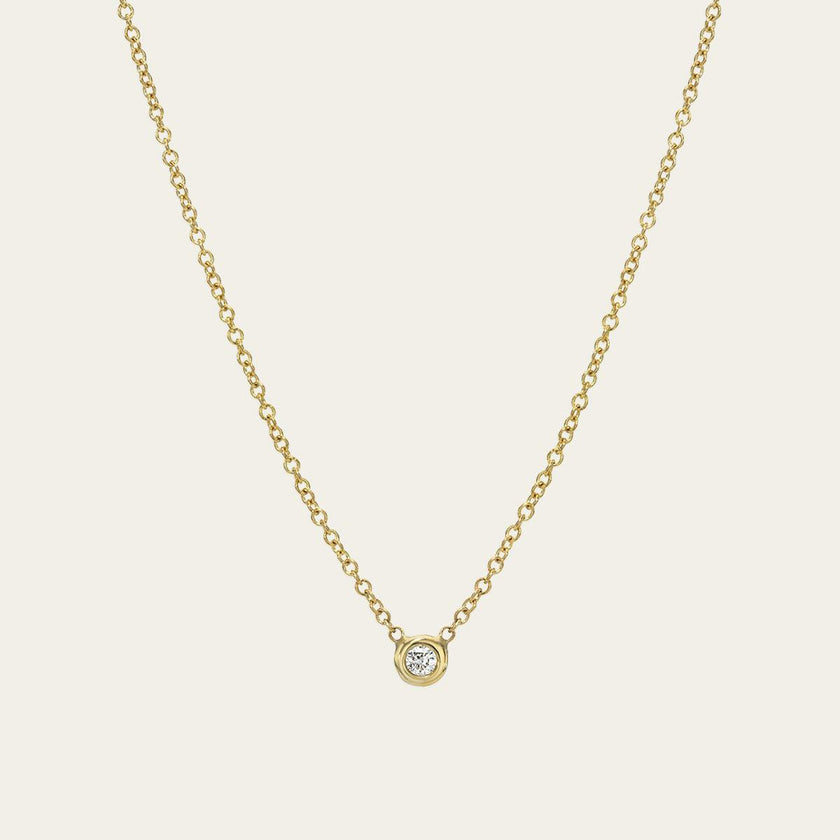 Mini Bezel Diamond Necklace