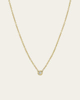 Mini Bezel Diamond Necklace