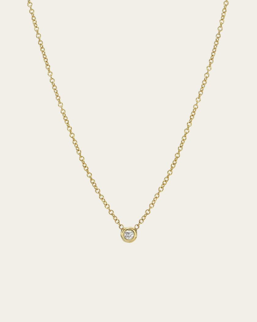 Mini Bezel Diamond Necklace