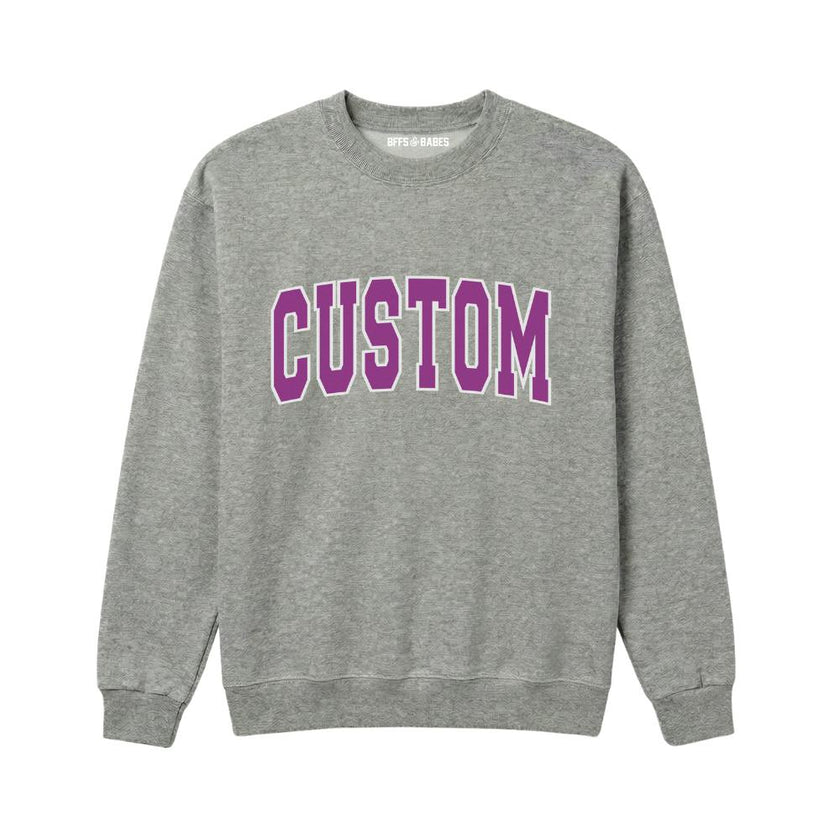 CAMP Custom Varsity Crewneck Sweatshirt, Gray