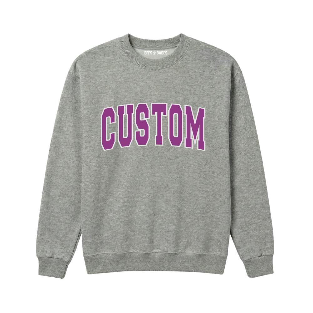 CAMP Custom Varsity Crewneck Sweatshirt, Gray
