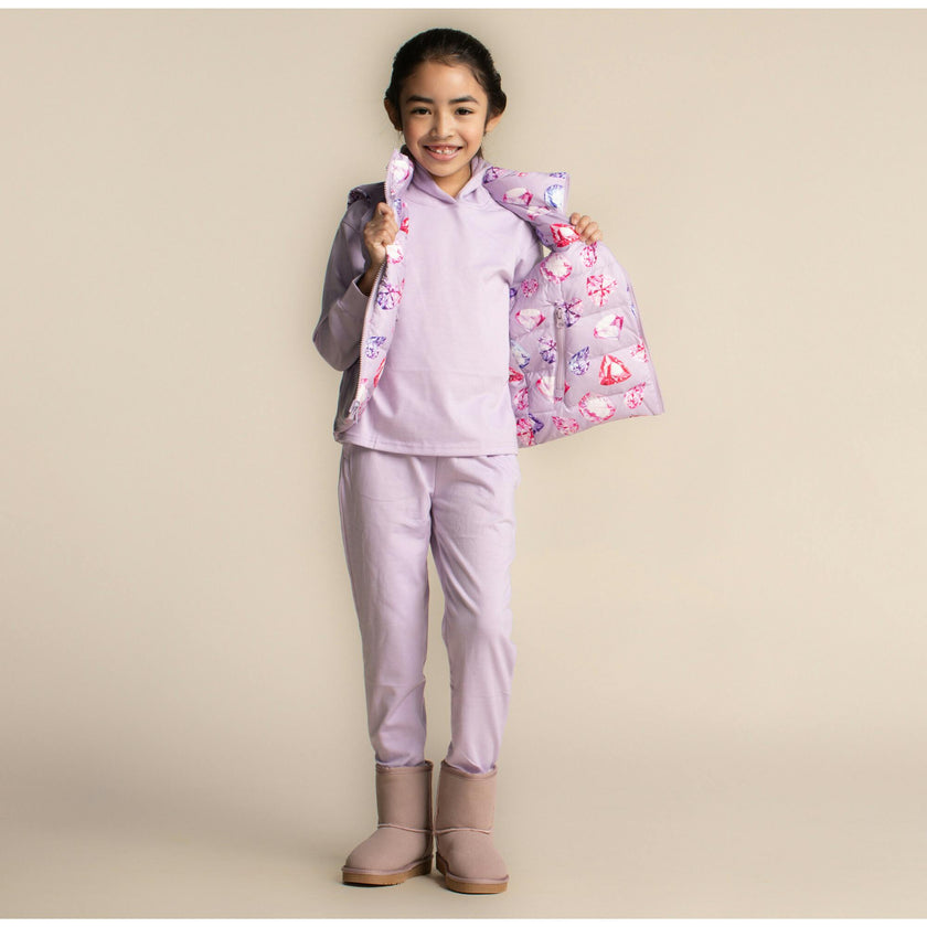 Casey Reversible Down Vest, Purple