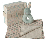 Rabbit rattle set - Mint