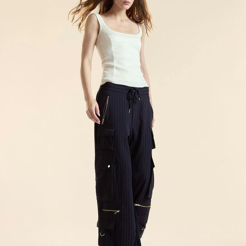 Pinstripe Cargo Pants