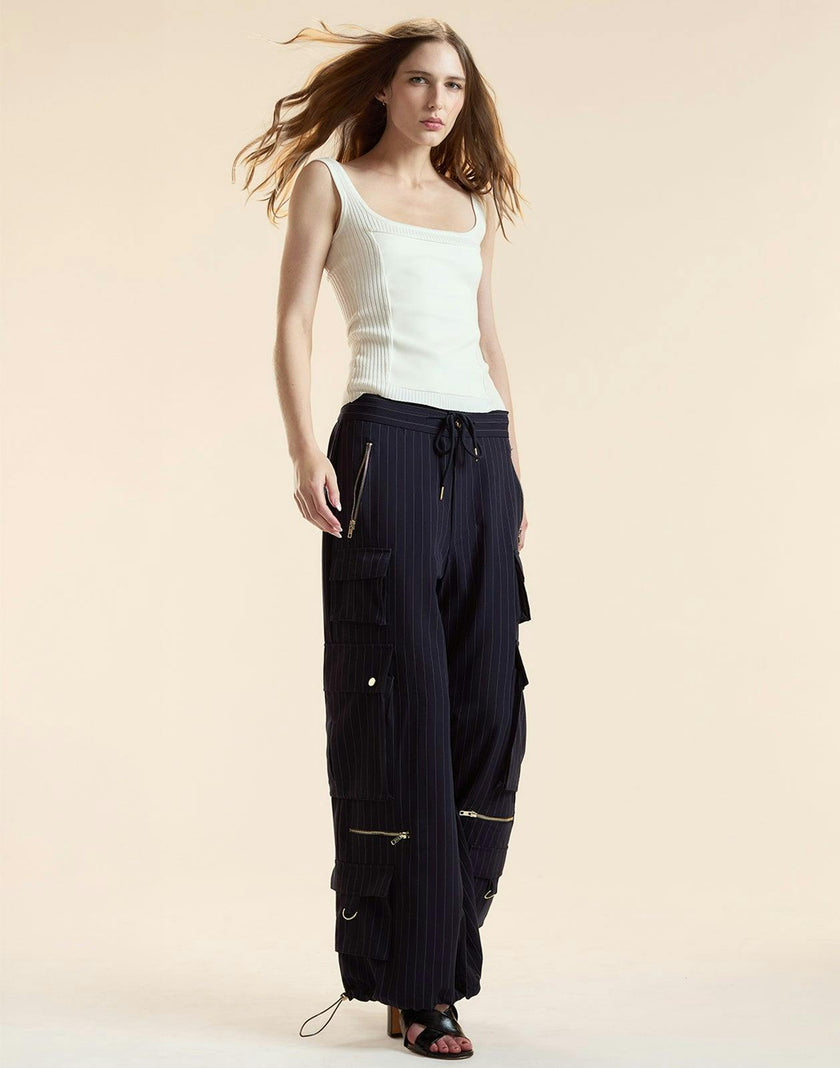 Pinstripe Cargo Pants