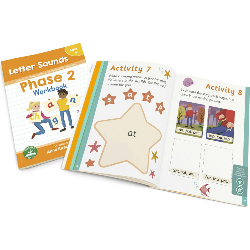 Phase 2 Letter Sounds Educational Learning Workbook