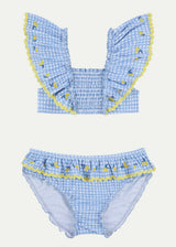 SCW x J&Josh Blue Gingham Lemon Bikini