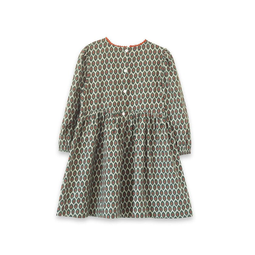 Phoebe Long Sleeves Dress | Green Motif