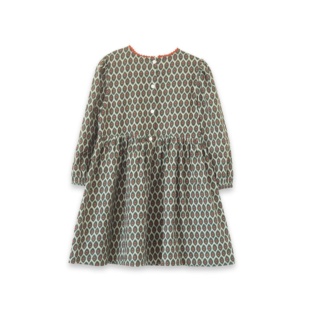 Phoebe Long Sleeves Dress | Green Motif